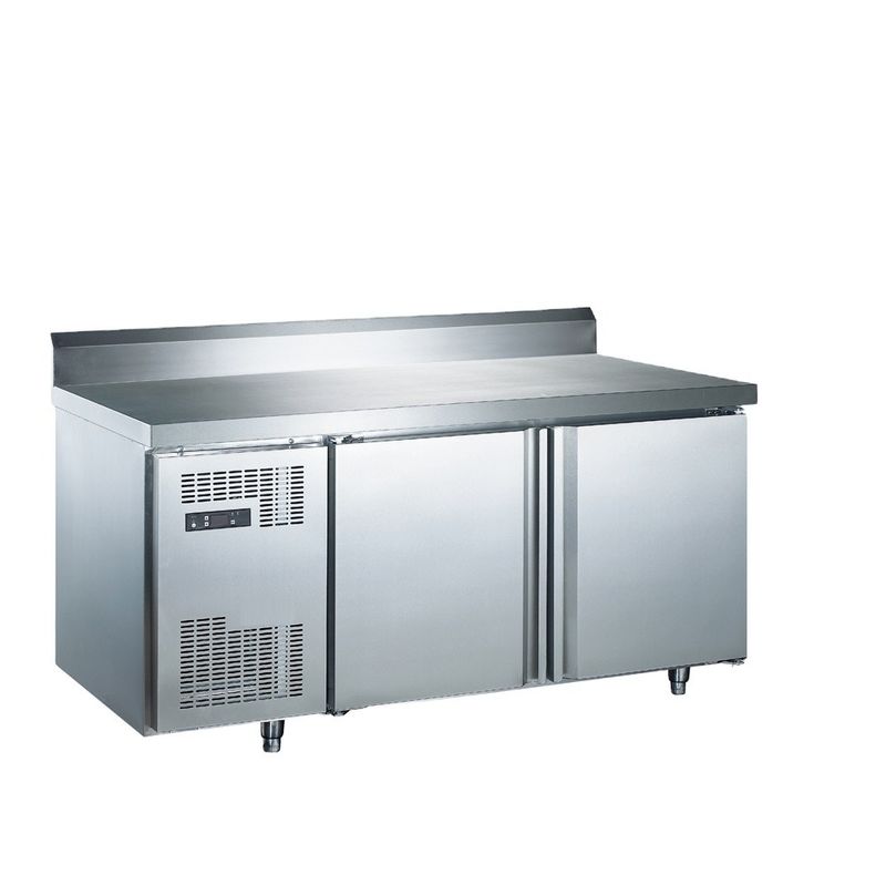 Two Door High Quality Industrial Table Refrigerator Commercial Upright Freezer with LED Light Workbench Kitchen Restaurant Use