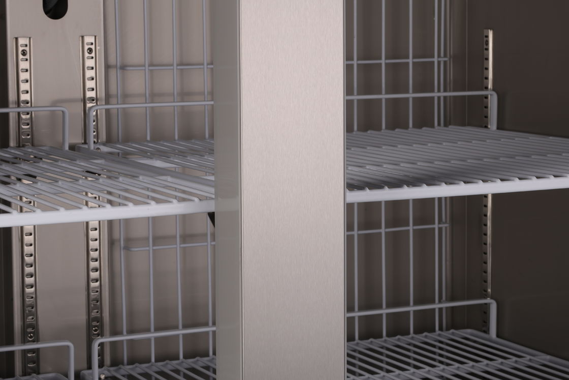 Automatischer Tiefkühlschrank Gewerbekühlschrank 2 Türen Edelstahl Aufrechtkühlschrank für Hotel