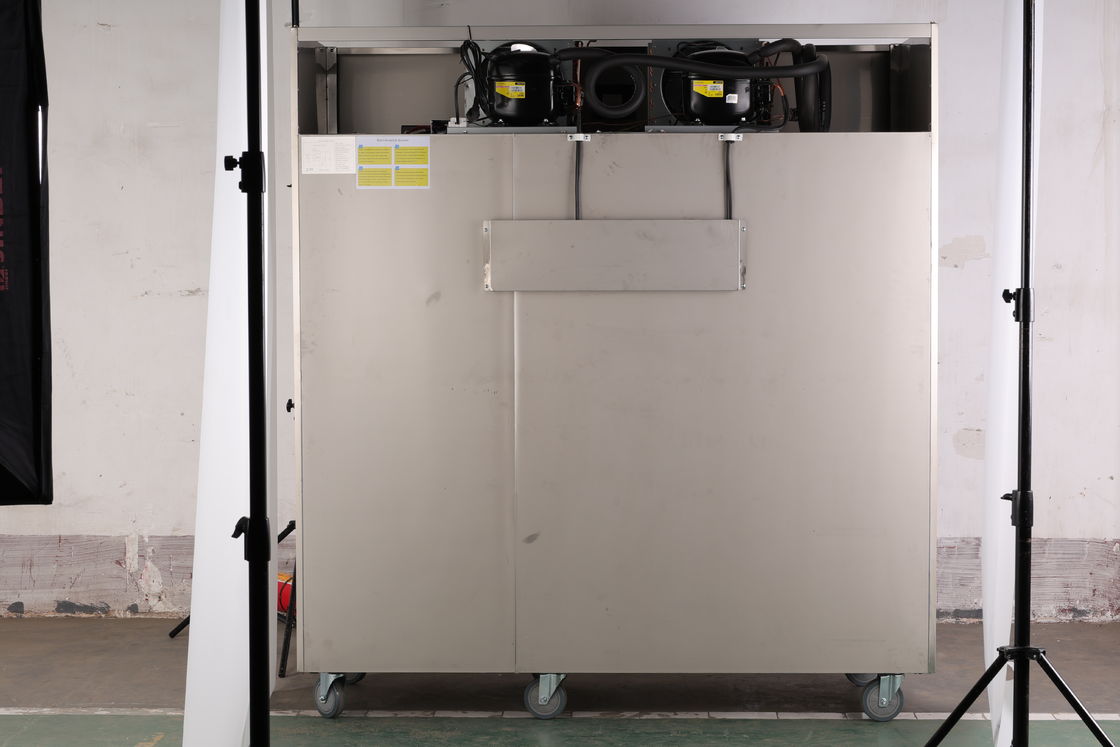 Automatischer Tiefkühlschrank Gewerbekühlschrank 2 Türen Edelstahl Aufrechtkühlschrank für Hotel